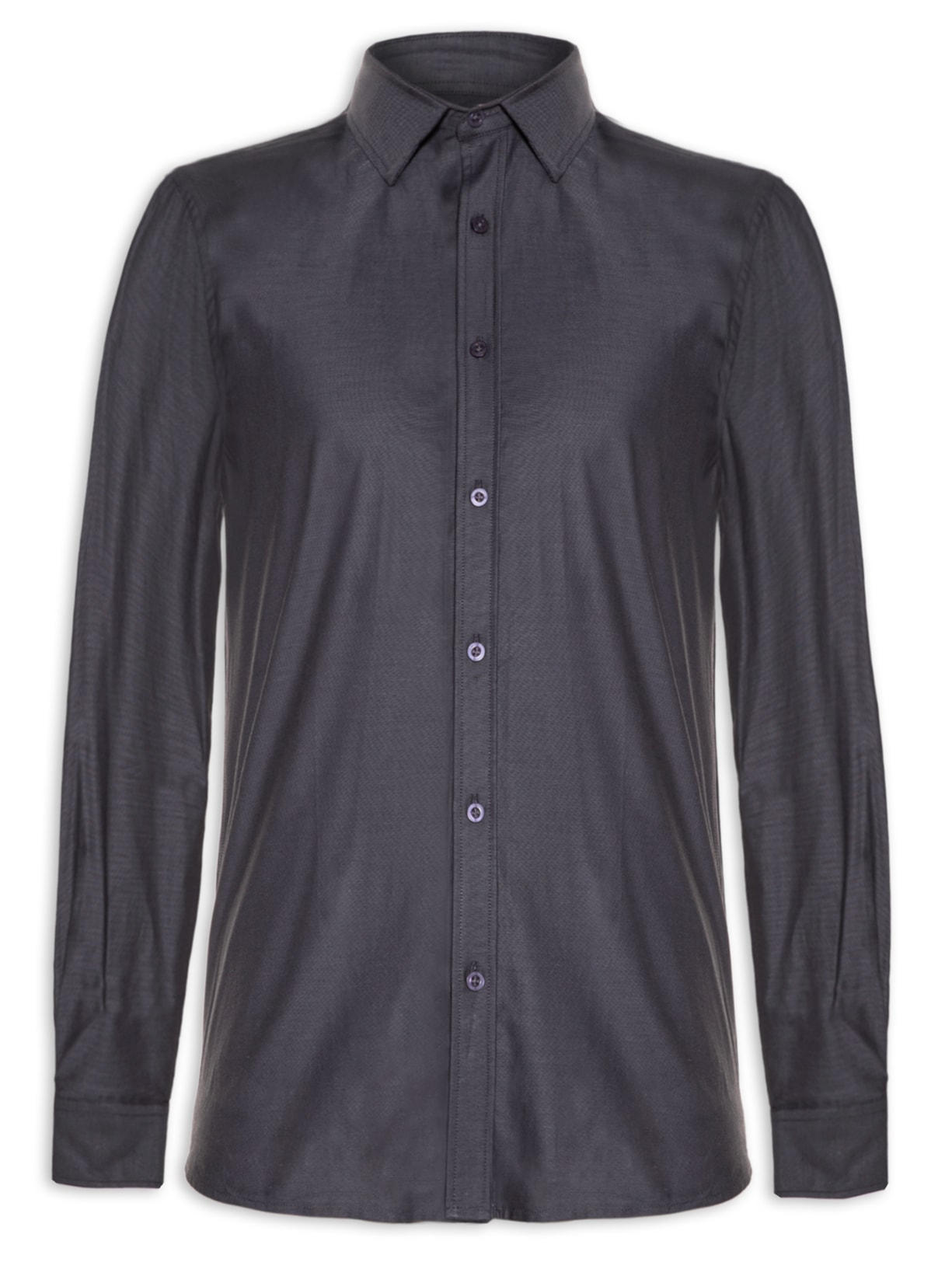 Camisa Masculina Regular Fit Pima - Cinza