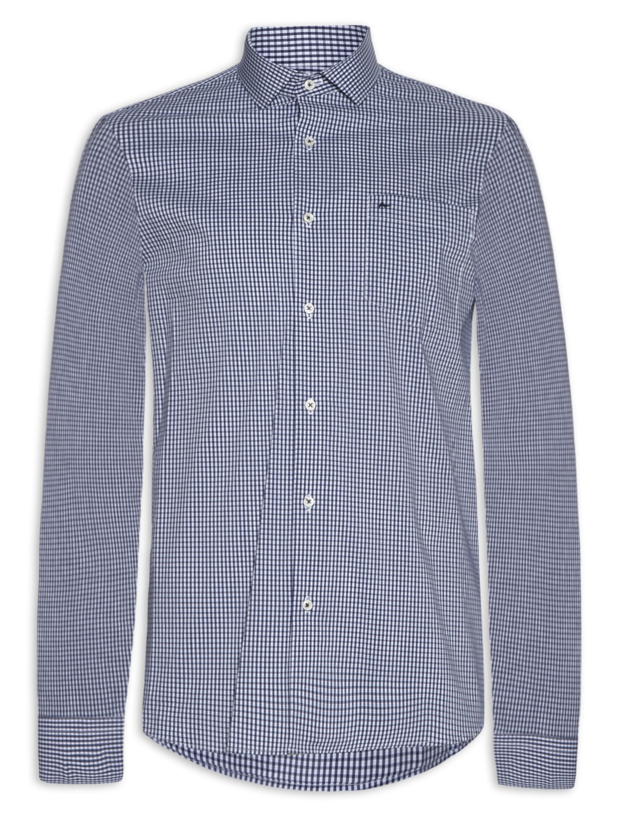 Camisa Masculina Regular Fit Tech Com Bolso - Azul