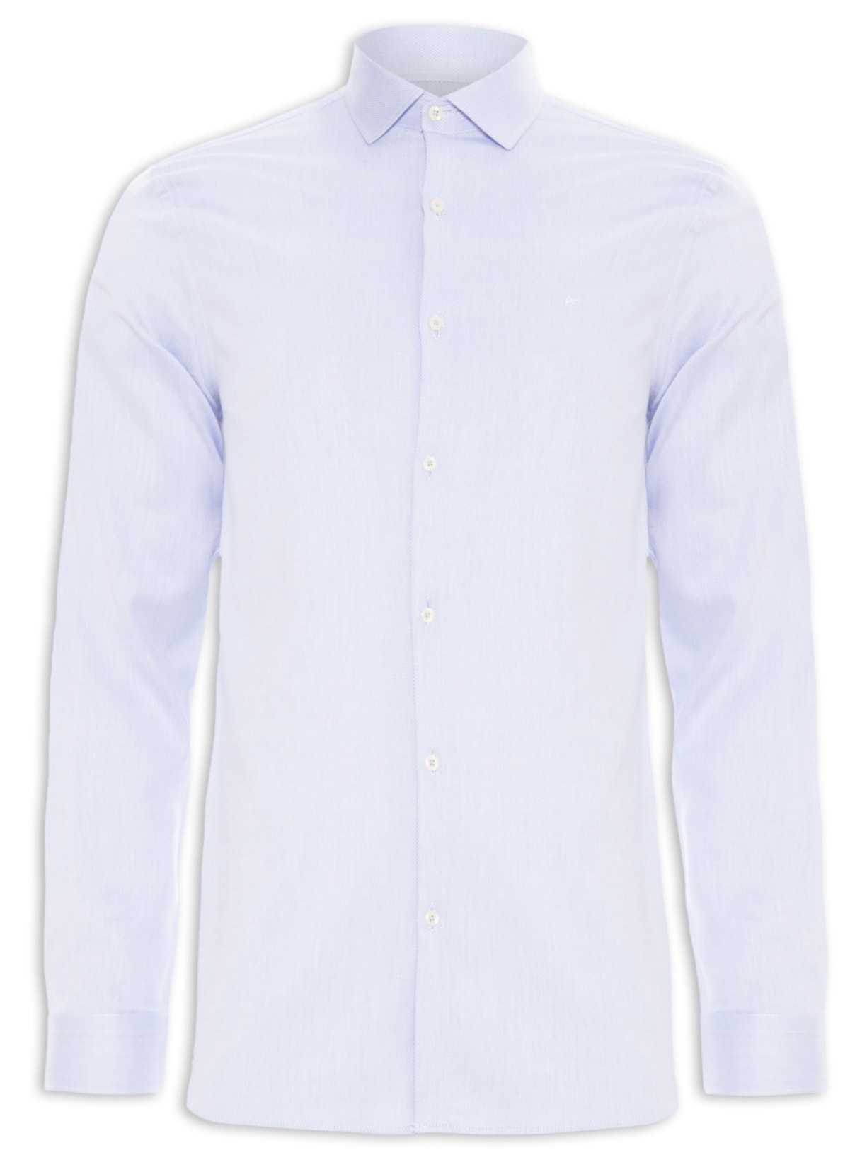 Camisa Masculina Regular Maquinetada - Azul