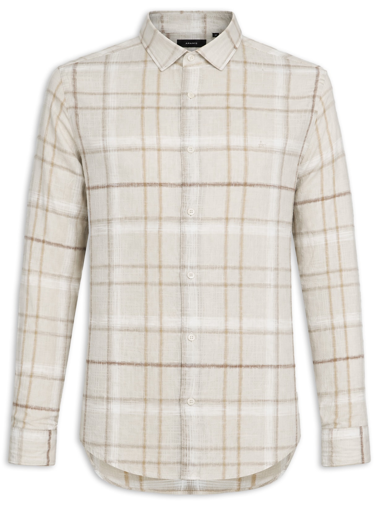 Camisa Masculina Regular Maxi Flame Bege Aramis