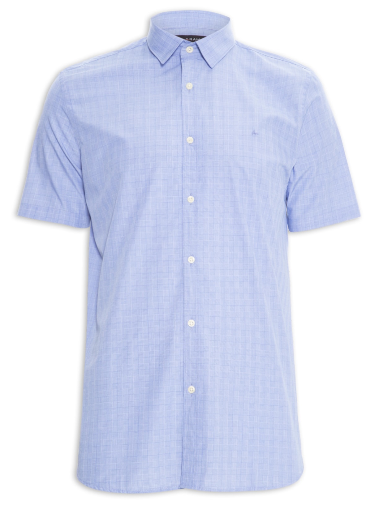 Camisa Masculina Regular Quadriculada Xadrez - Azul