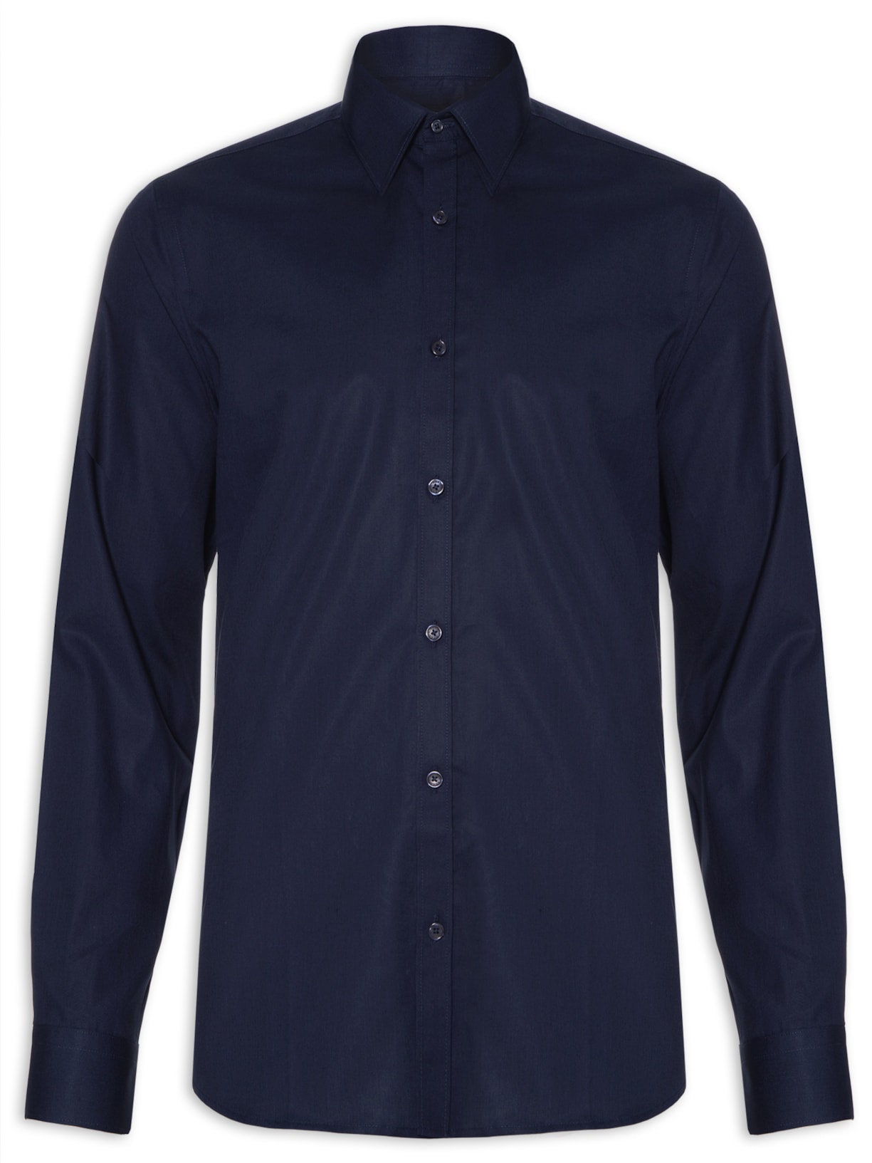 Camisa Masculina Regular Social Lisa Azul Aramis