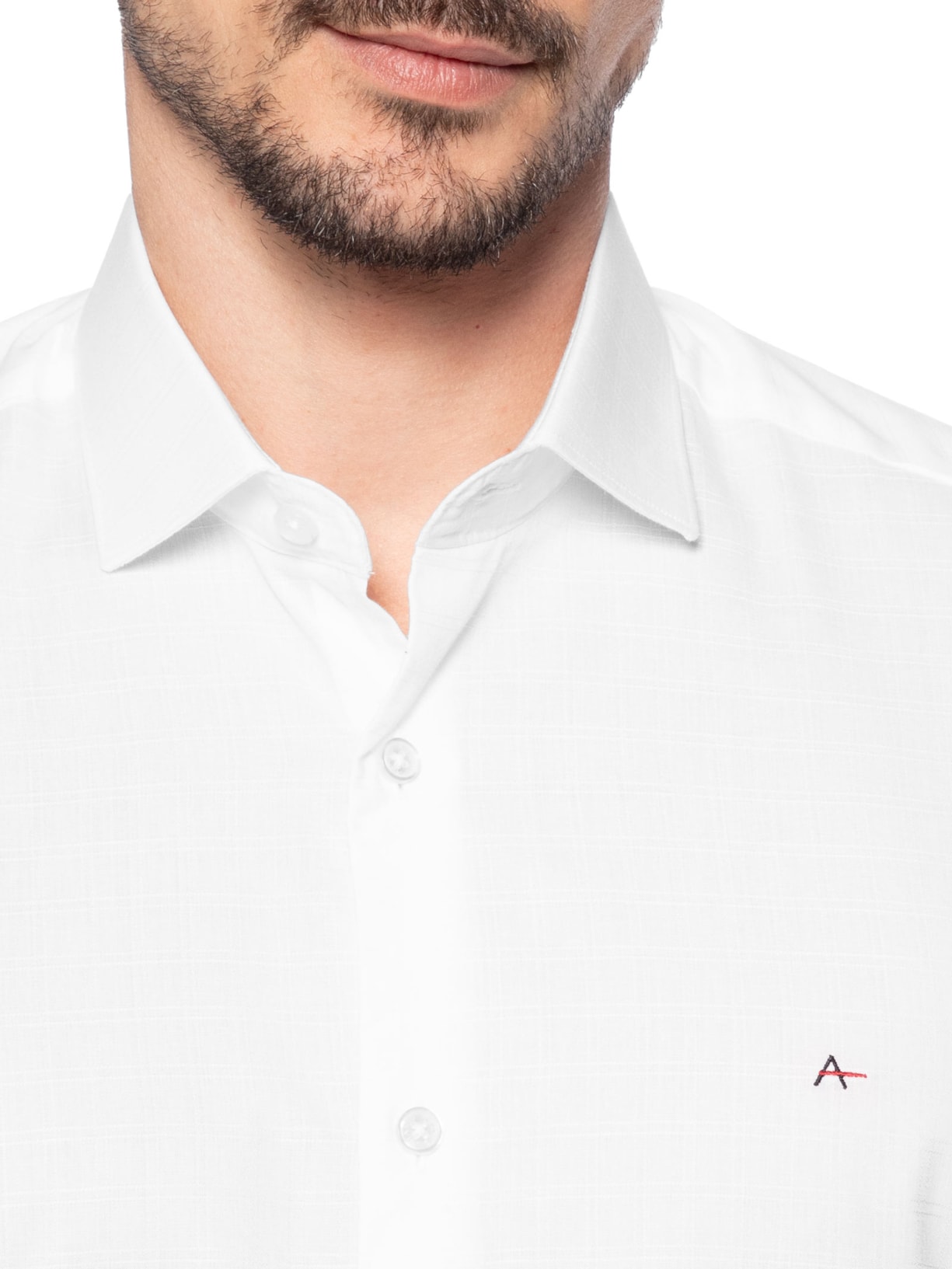 Camisa Masculina Regular Tricoline Mac Out Branco Aramis