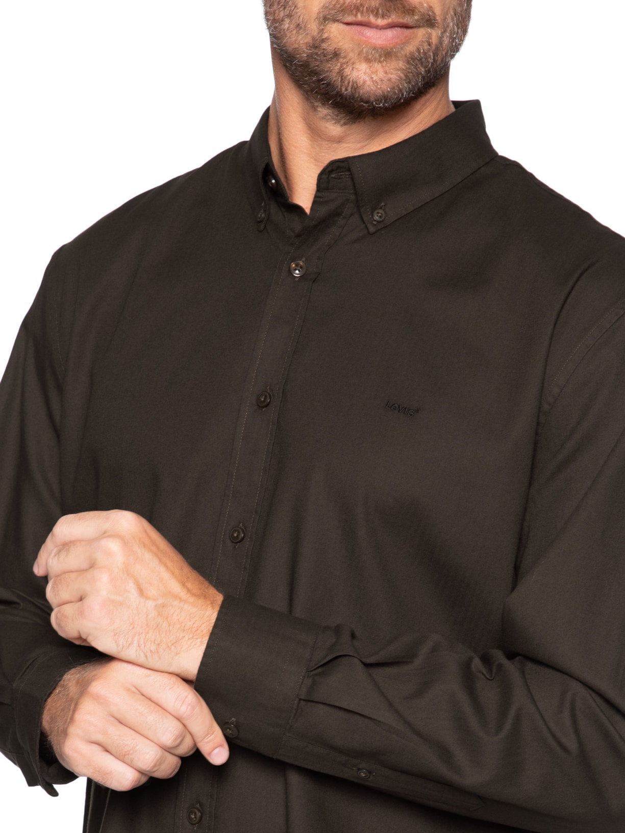 Camisa Masculina Relaxed Fit Authentic Button Down Marrom Levi's
