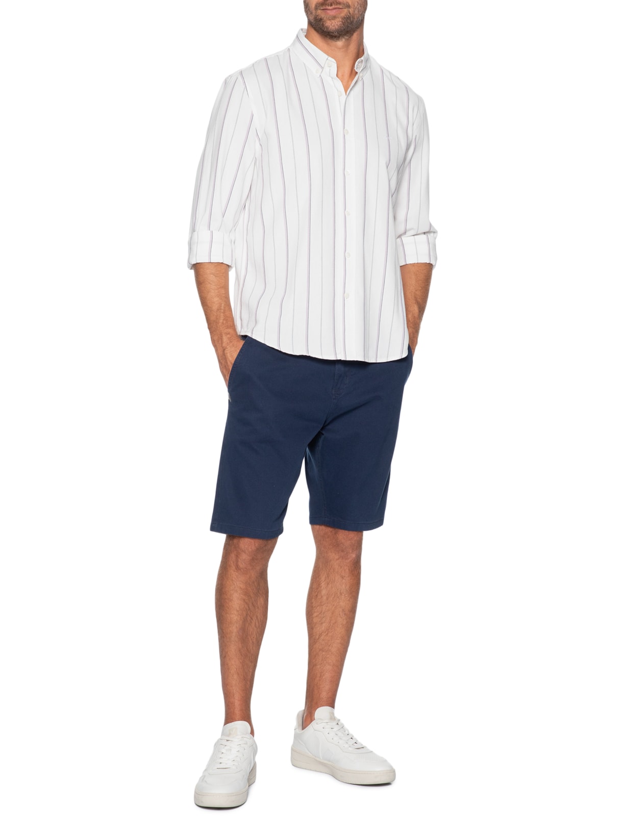 Camisa Masculina Relaxed Fit Authentic Button Down Off White Levi's