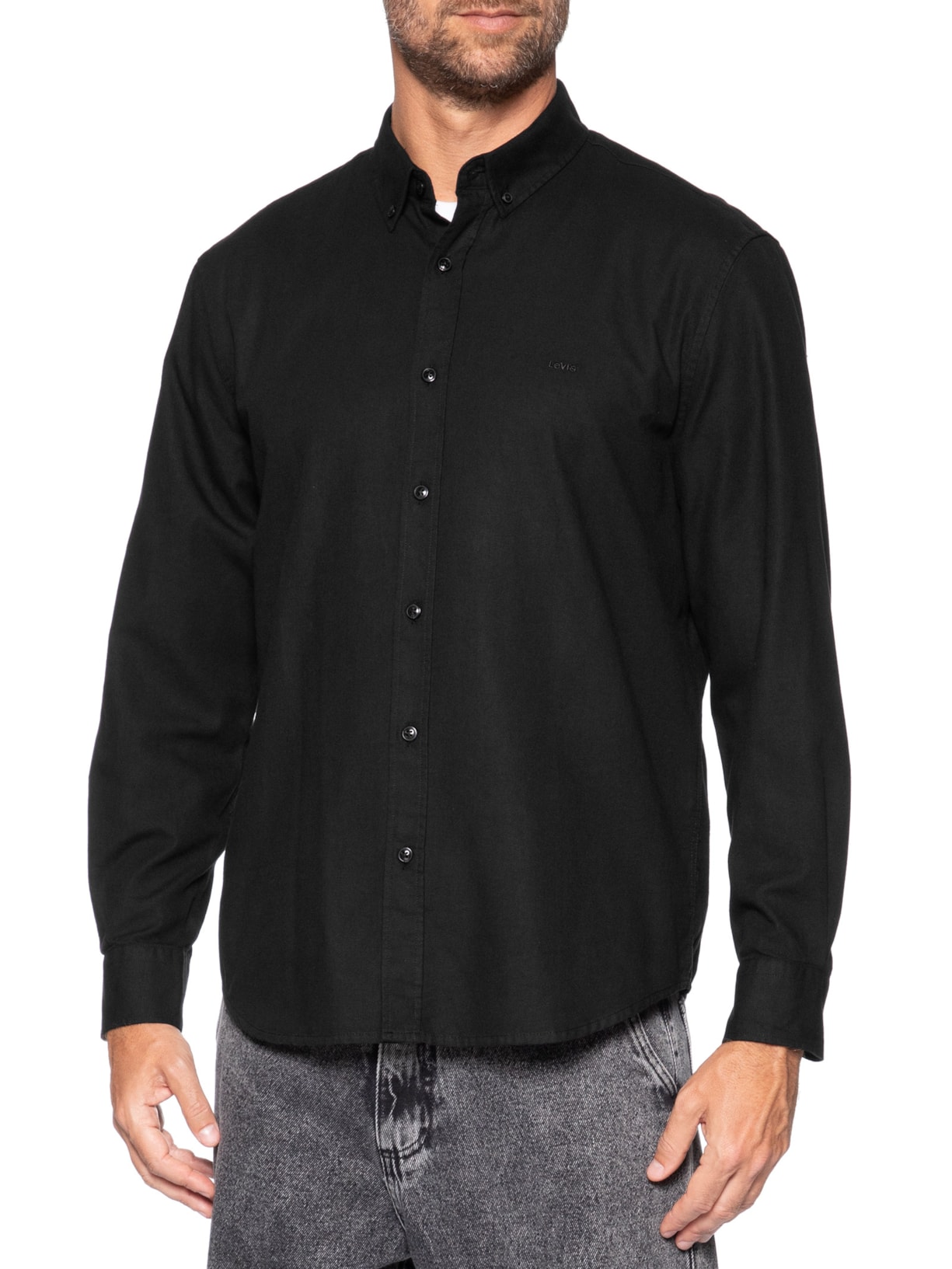 Camisa Masculina Relaxed Fit Authentic Button Down Preto Levi's