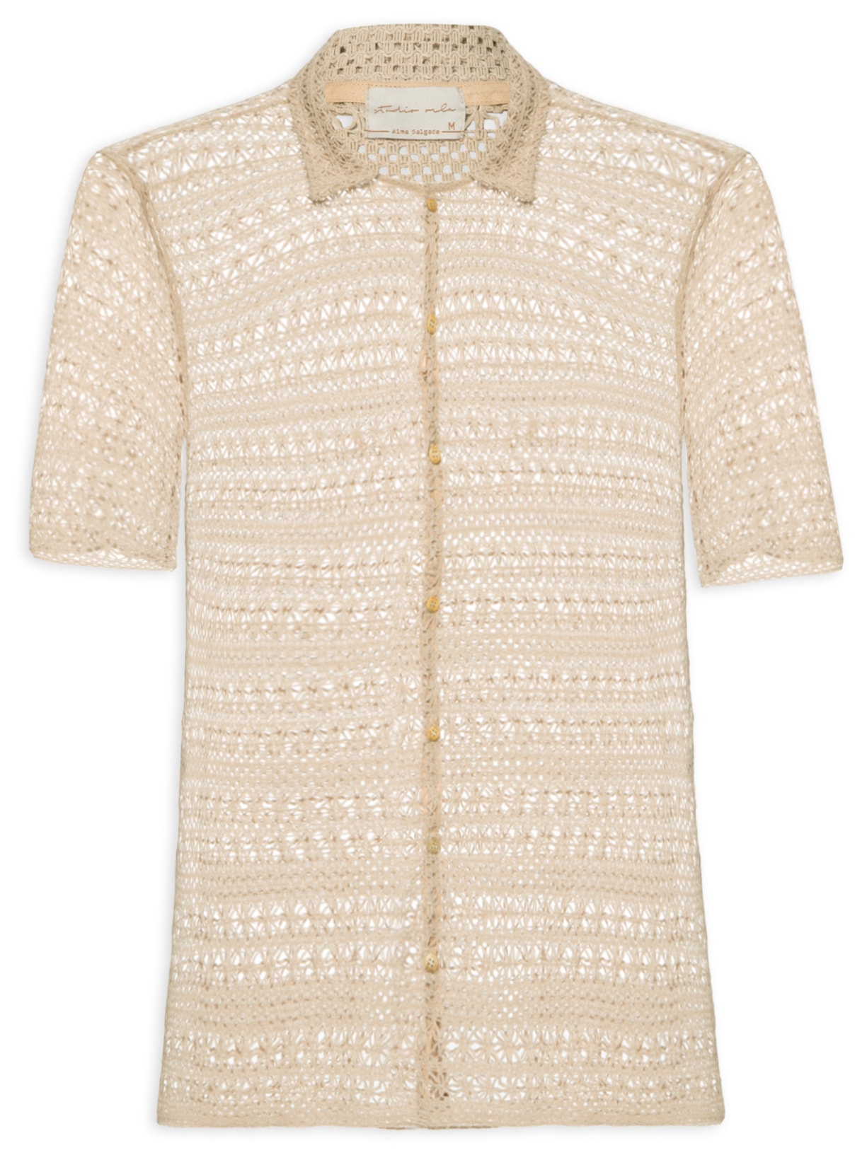 Camisa Masculina Renda - Bege