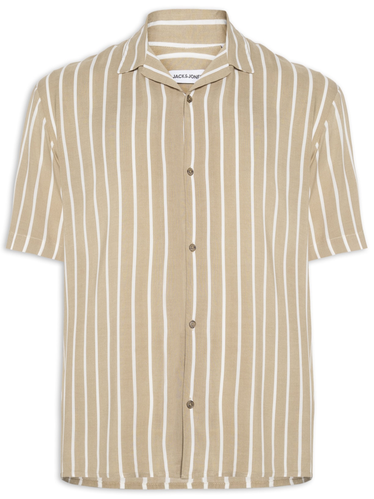 Camisa Masculina Resort Relaxed Fit Listrada - Bege