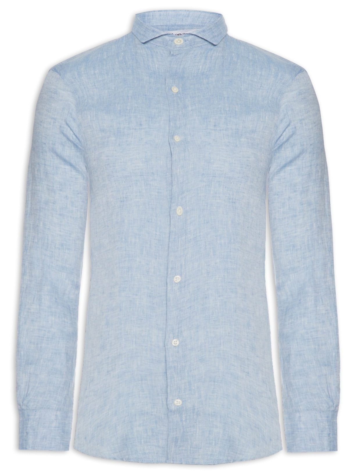 Camisa Masculina Roma Linho Manga Longa Azul Oficina Reserva