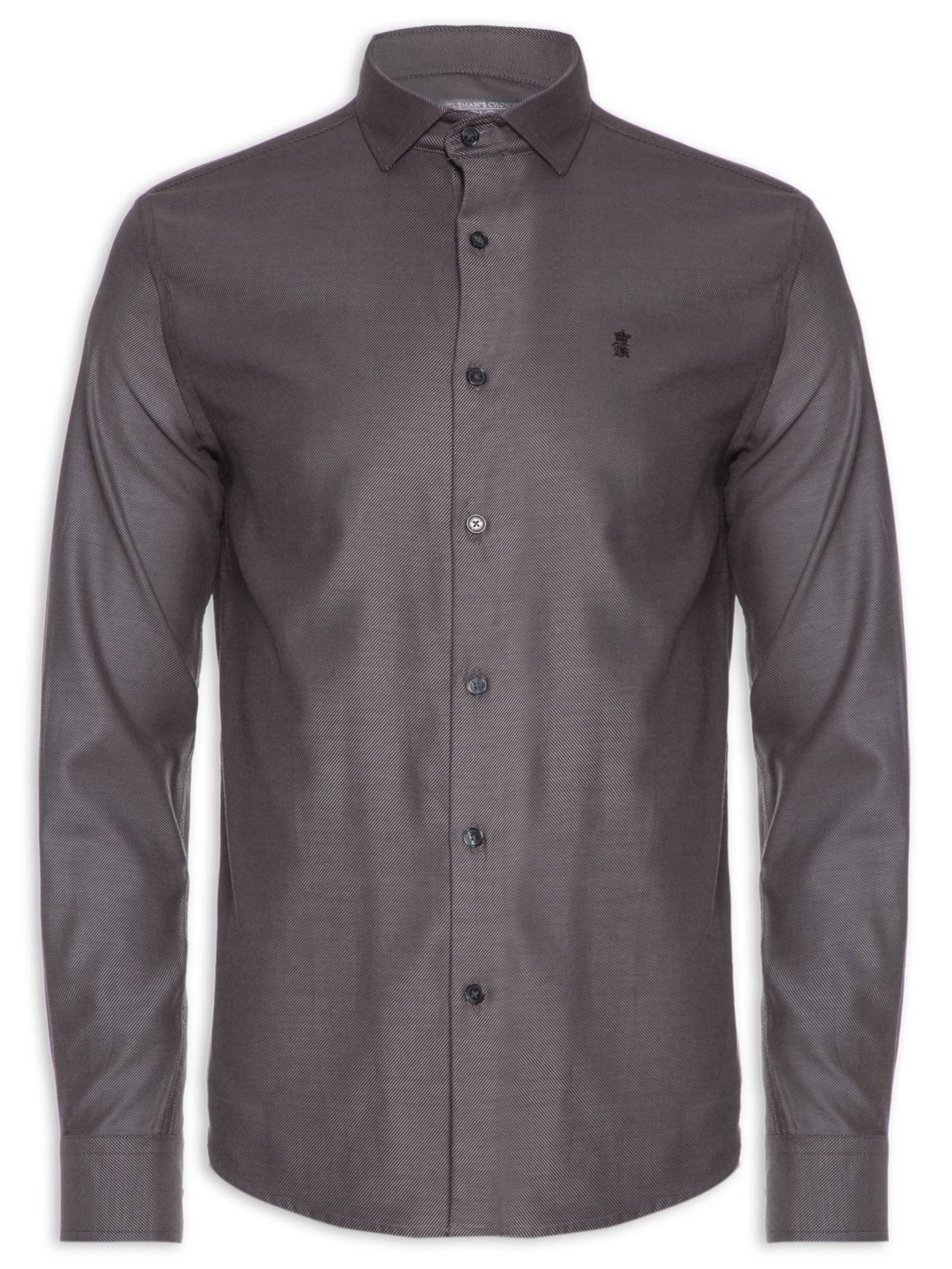 Camisa Masculina Roma Prem Diagonal - Cinza