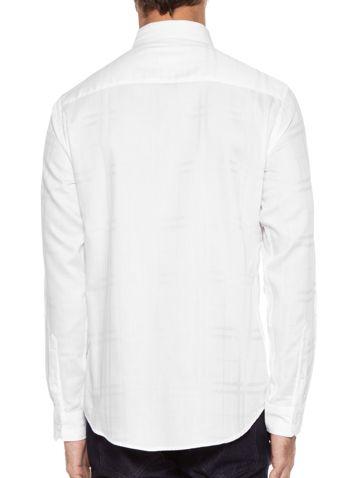 Camisa Masculina Roma Prem Maxi Xadrez Branco Sergio K