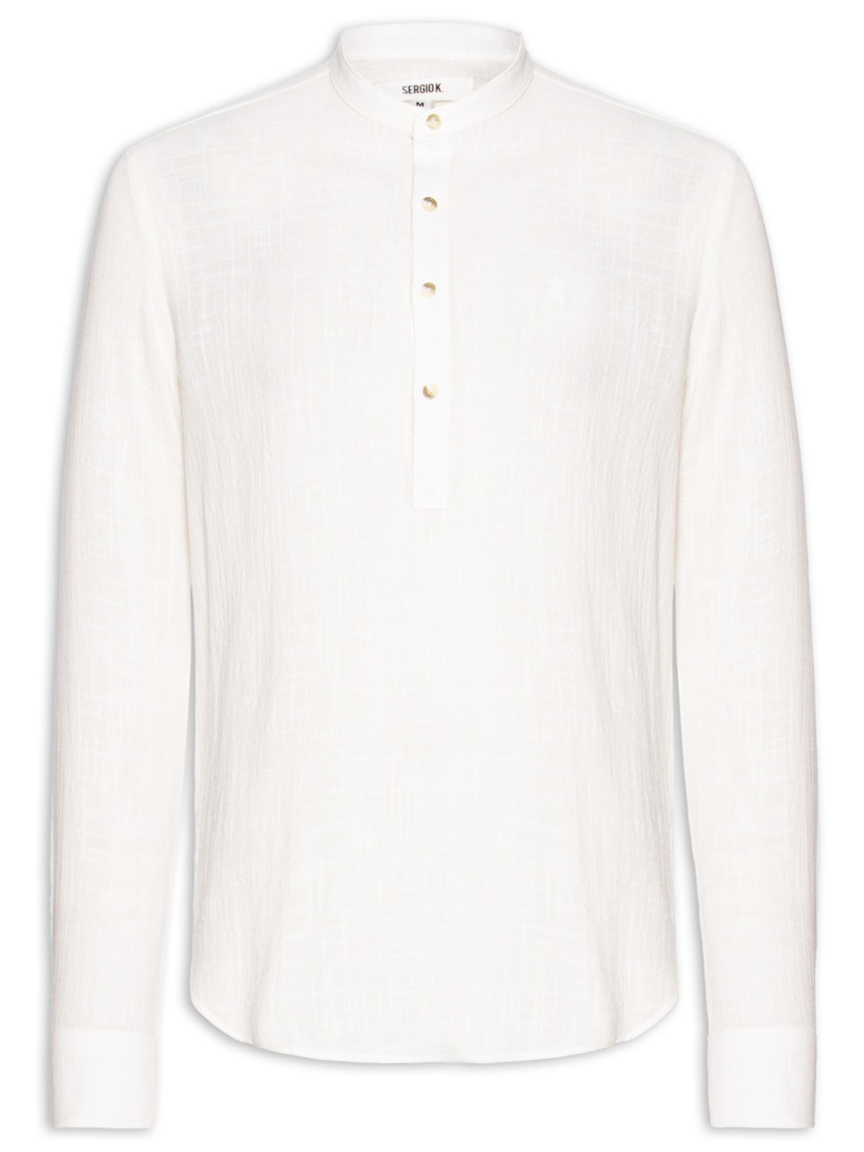 Camisa Masculina Santorini Regular Fit Branco Sergio K