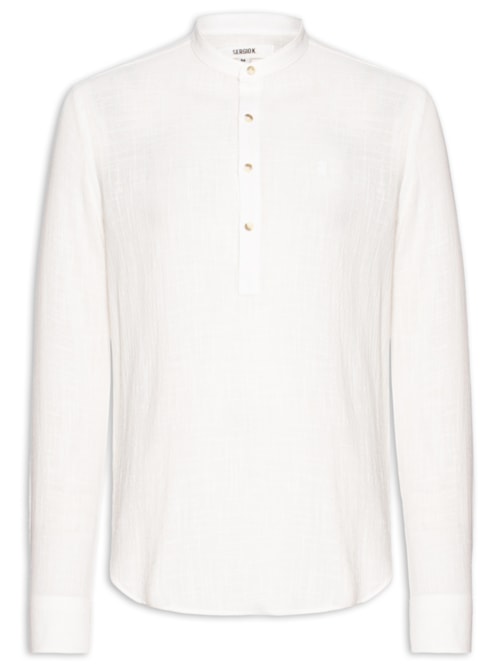 Camisa Masculina Santorini Regular Fit - Branco