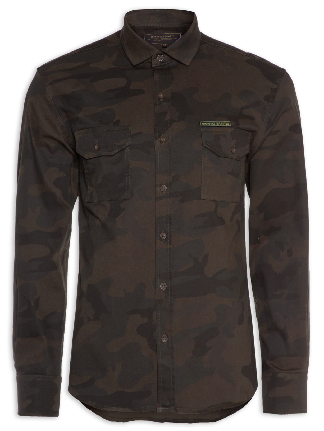 Camisa Masculina Sarja Rayan Camuflada - Verde