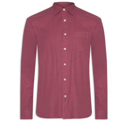 Camisa Masculina Sarja Tinturada - Vermelho
