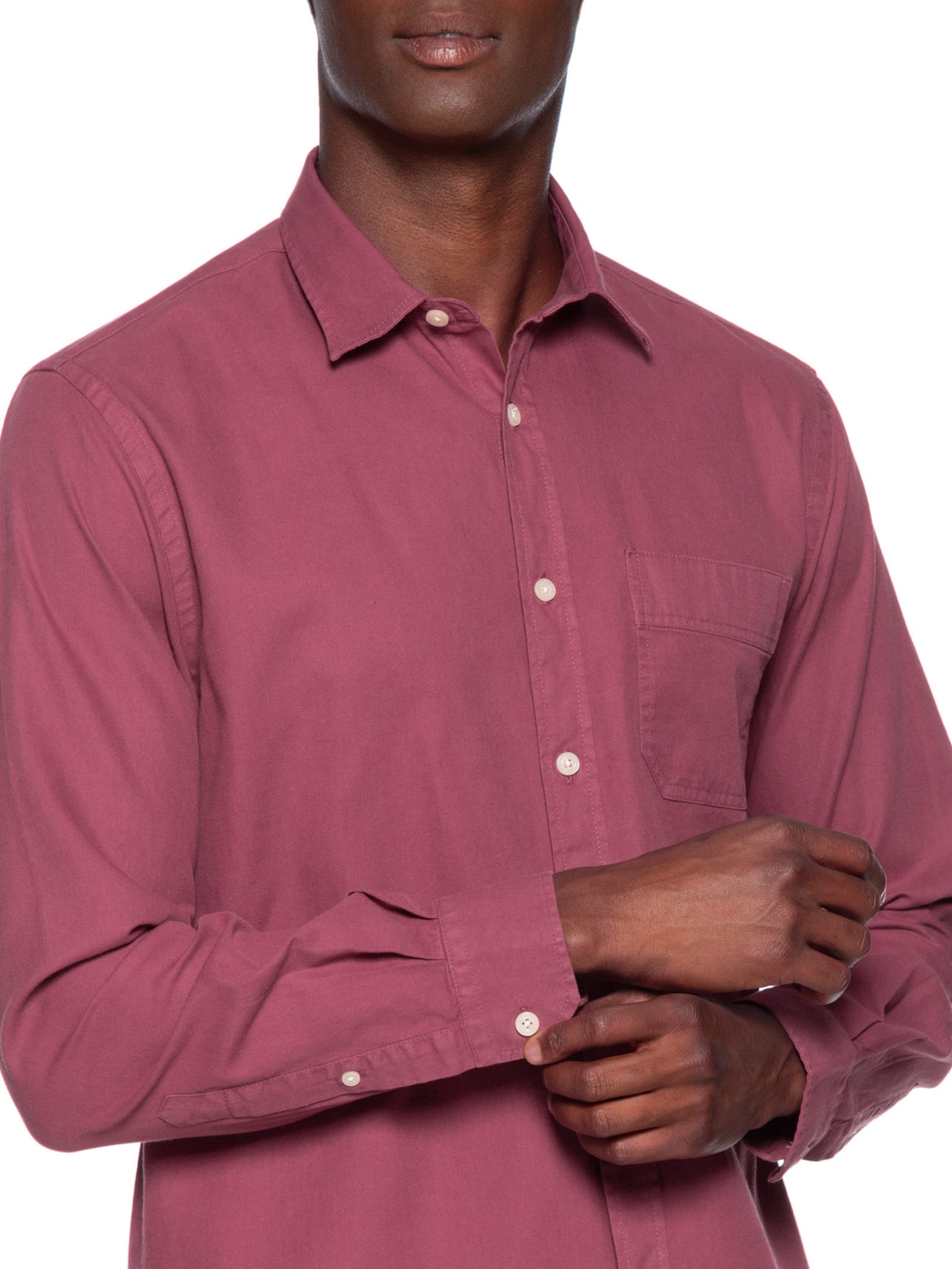 Camisa Masculina Sarja Tinturada Vermelho Zapalla