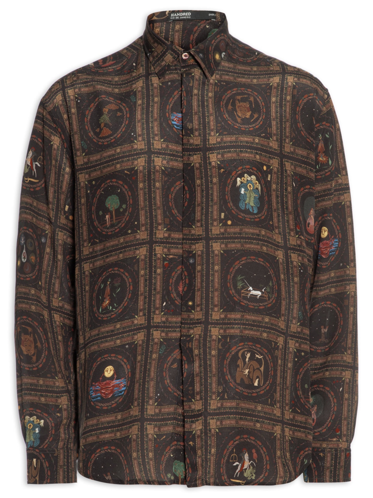 Camisa Masculina Seda Over Akashica – Marrom