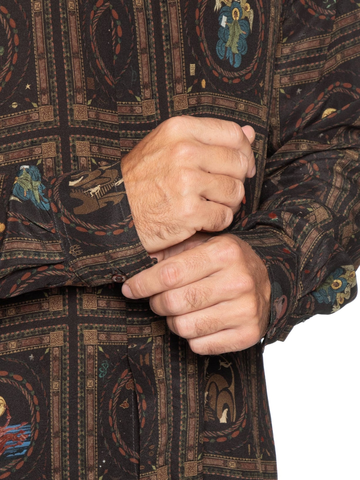 Camisa Masculina Seda Over Akashica – Marrom Handred