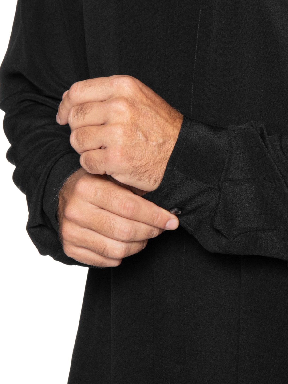 Camisa Masculina Seda Oversized Preto Handred