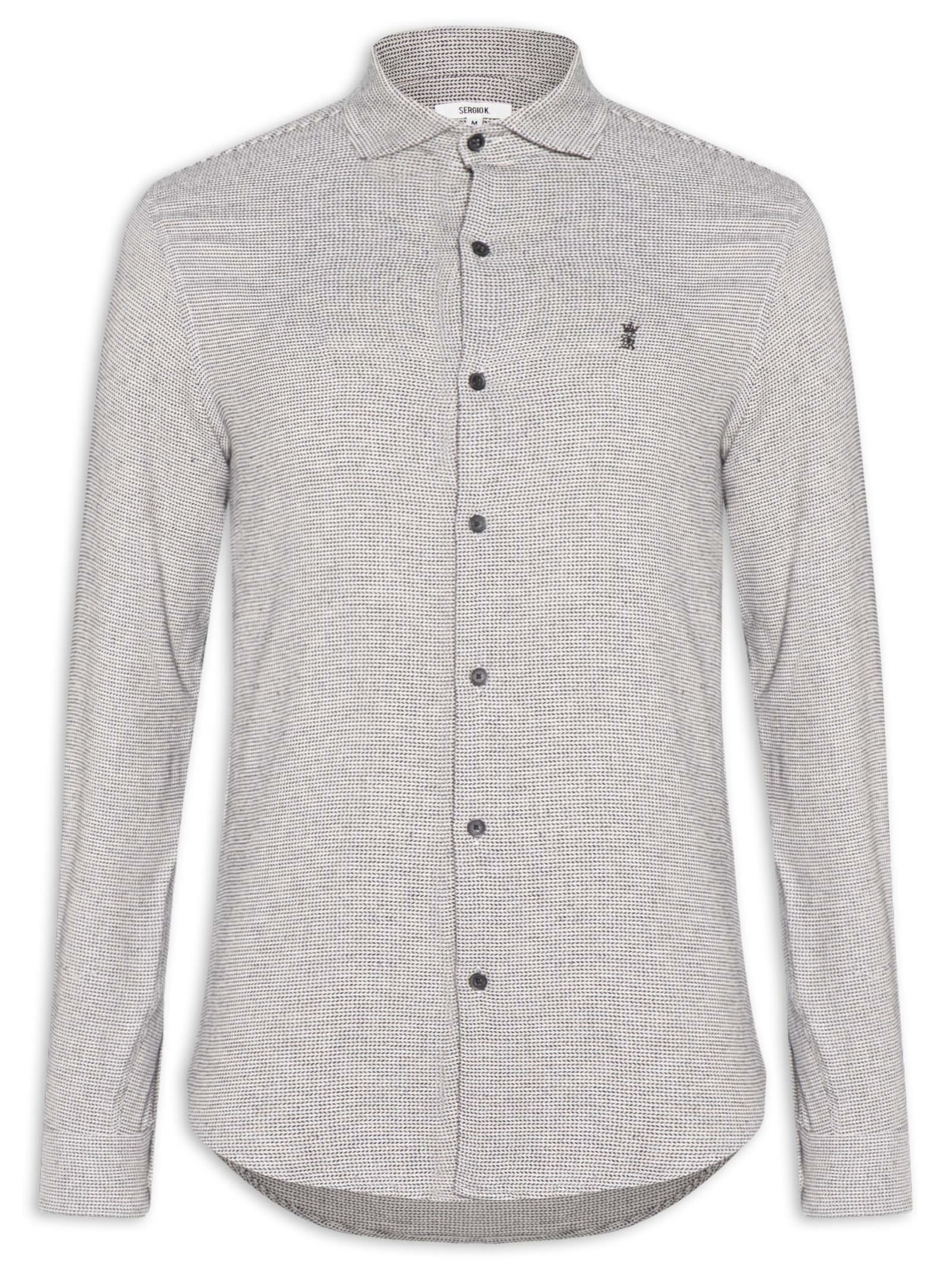 Camisa Masculina Setas Bicolor – Bege