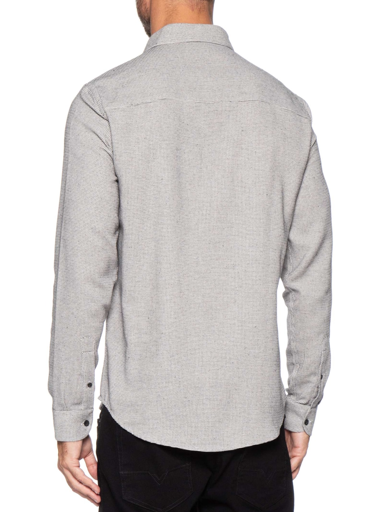 Camisa Masculina Setas Bicolor – Bege Sergio K