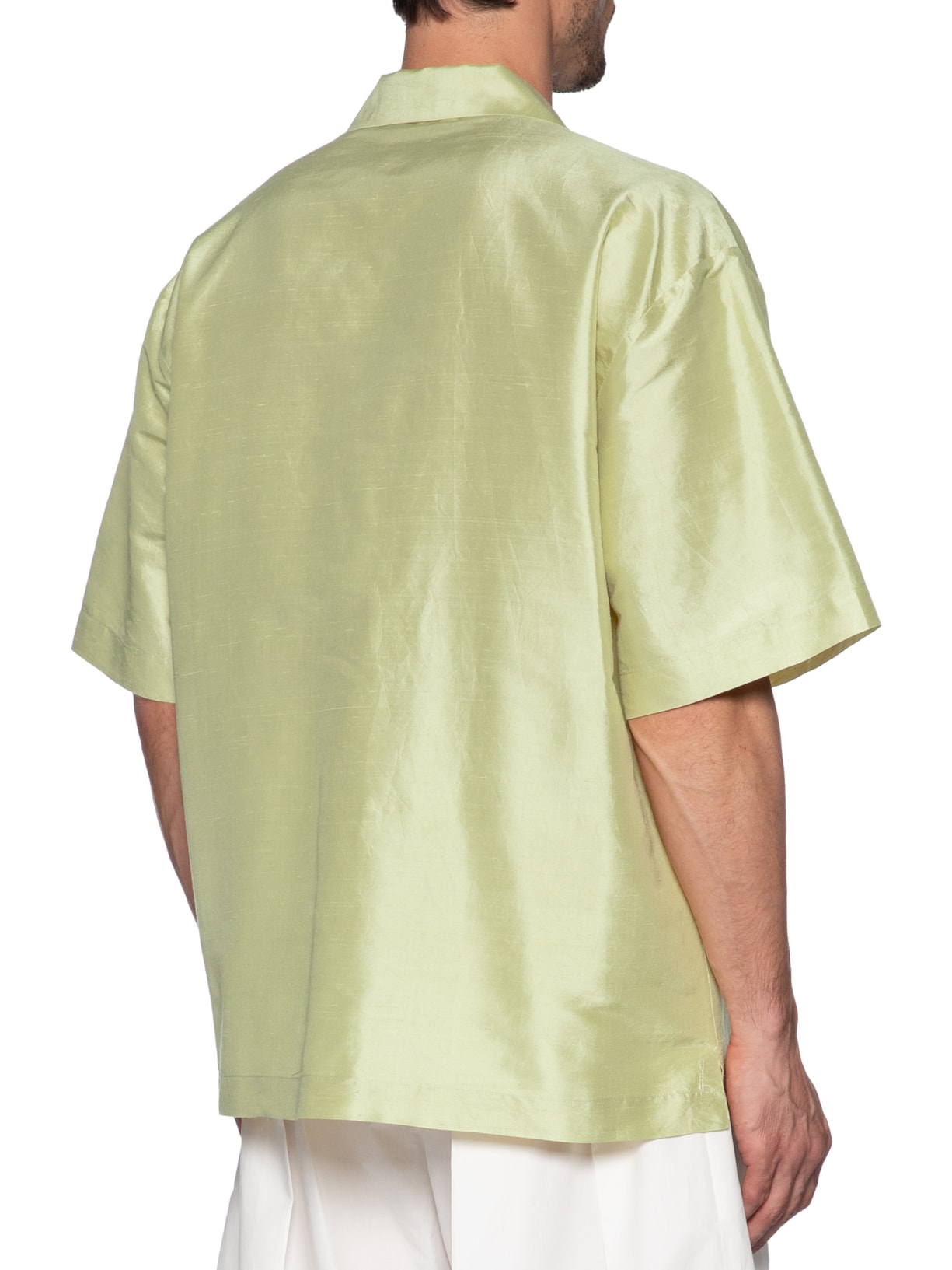 Camisa Masculina Shantung Quadrada Verde Handred