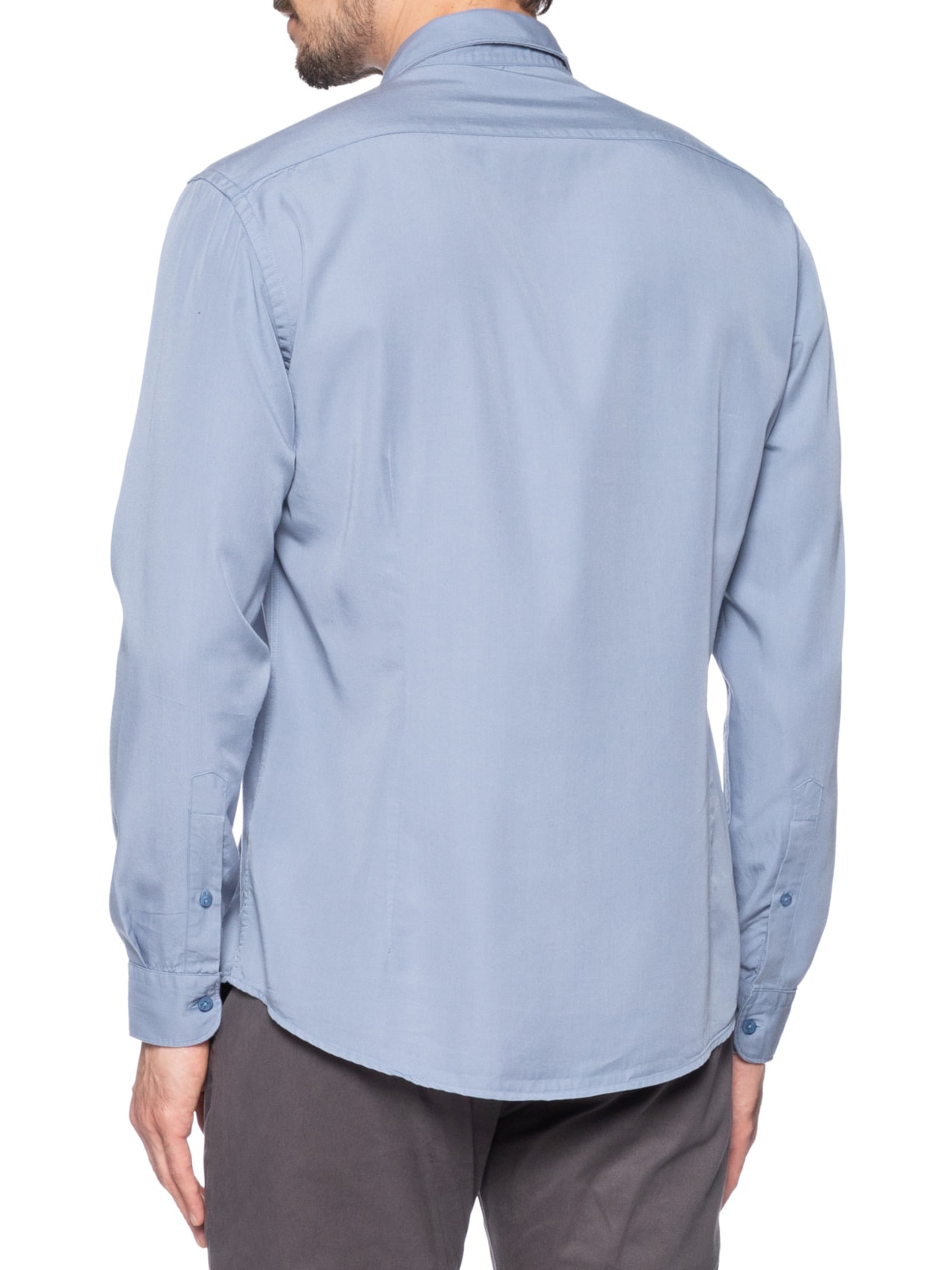 Camisa Masculina Sl Liocel Lisa Out Azul Aramis