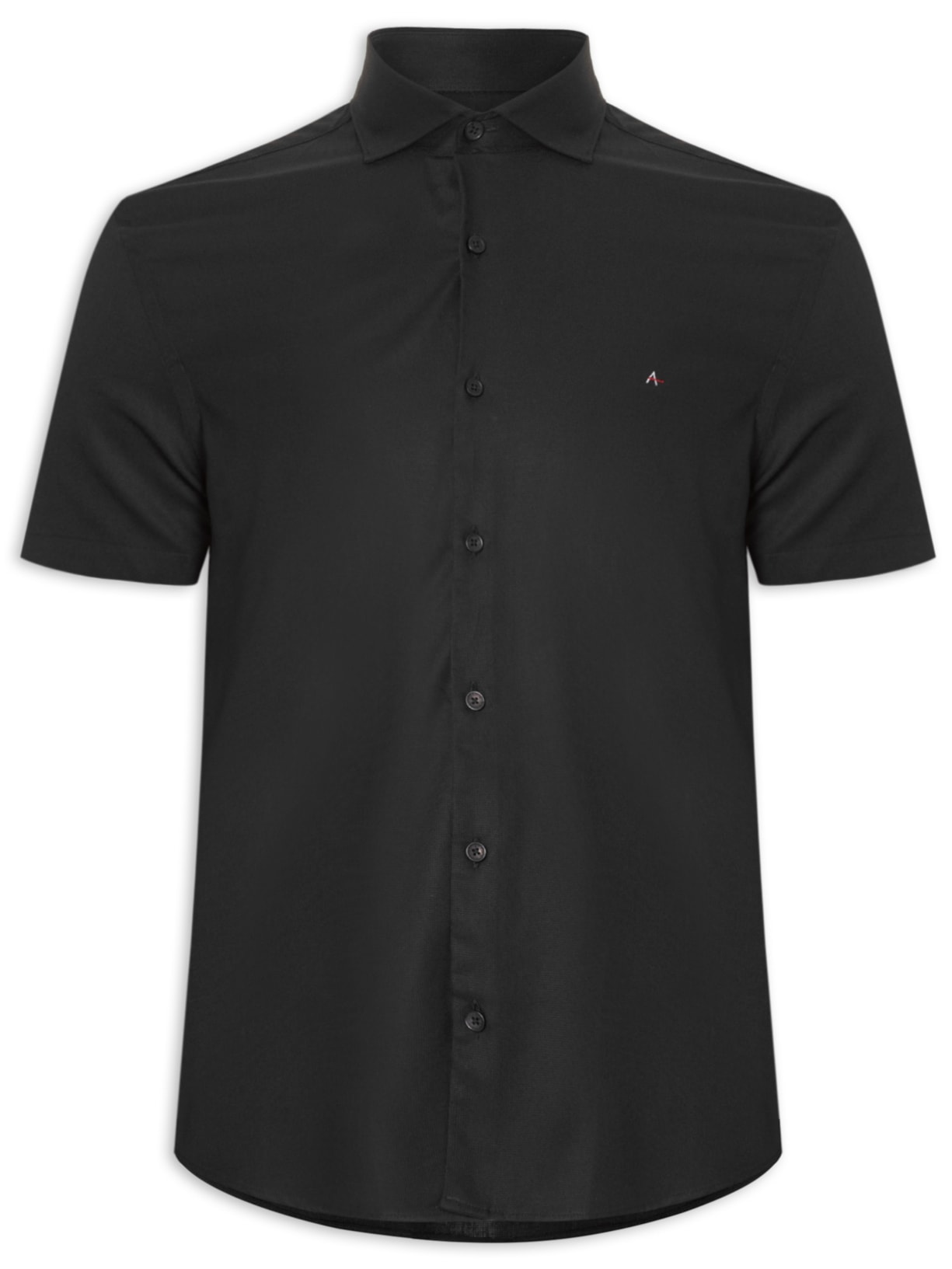 Camisa Masculina Sl Tric Falso Liso Out - Preto