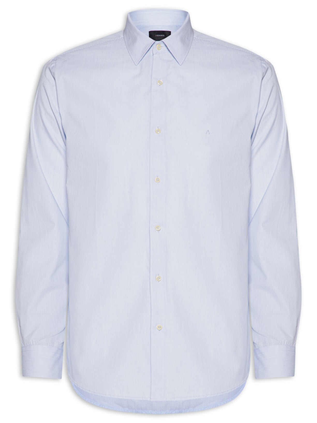 Camisa Masculina Slim Algodão Fio 50 Listrada Azul Aramis
