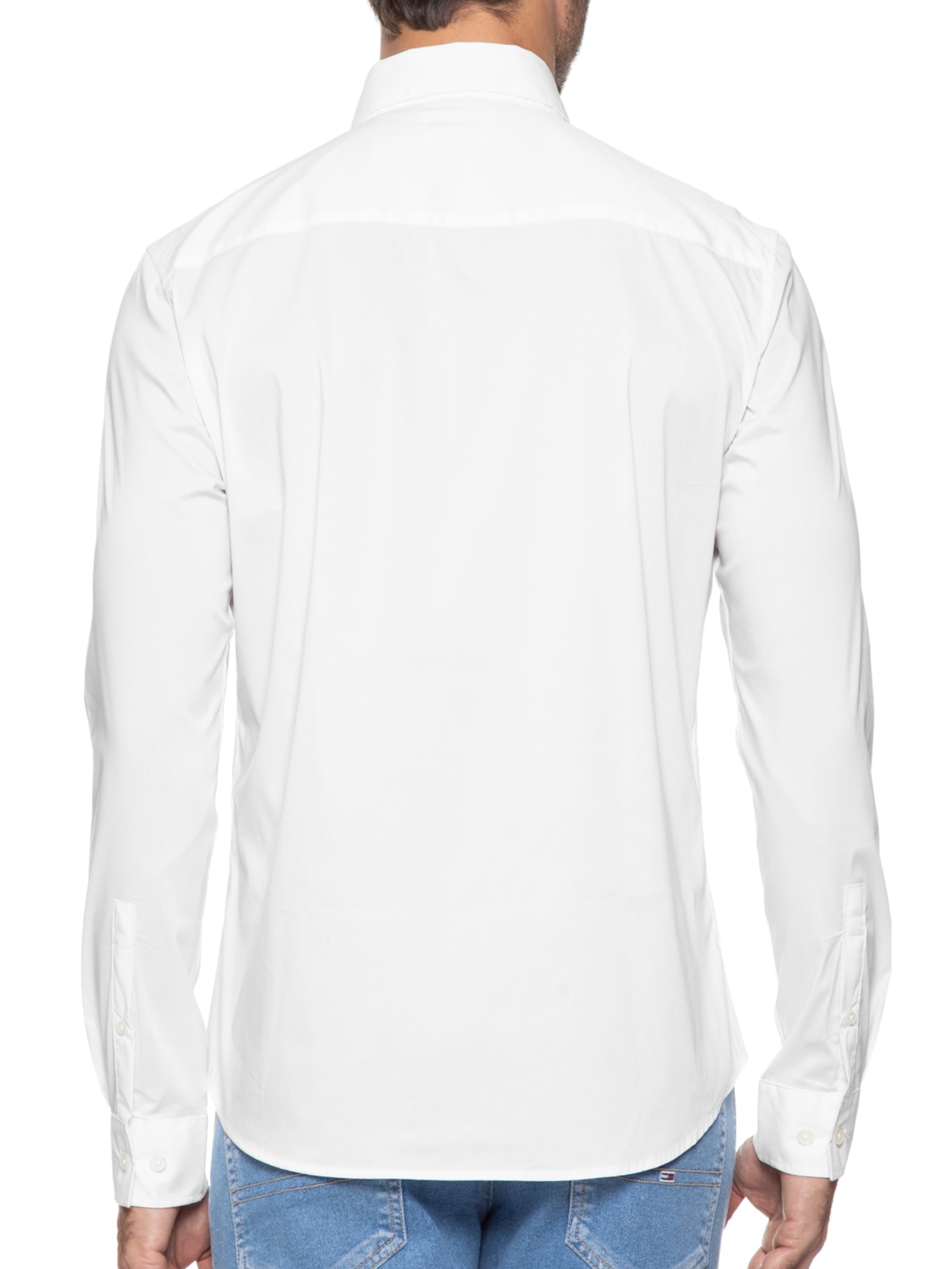 Camisa Masculina Slim Cannes Básica Essential Branco Calvin Klein - White Label