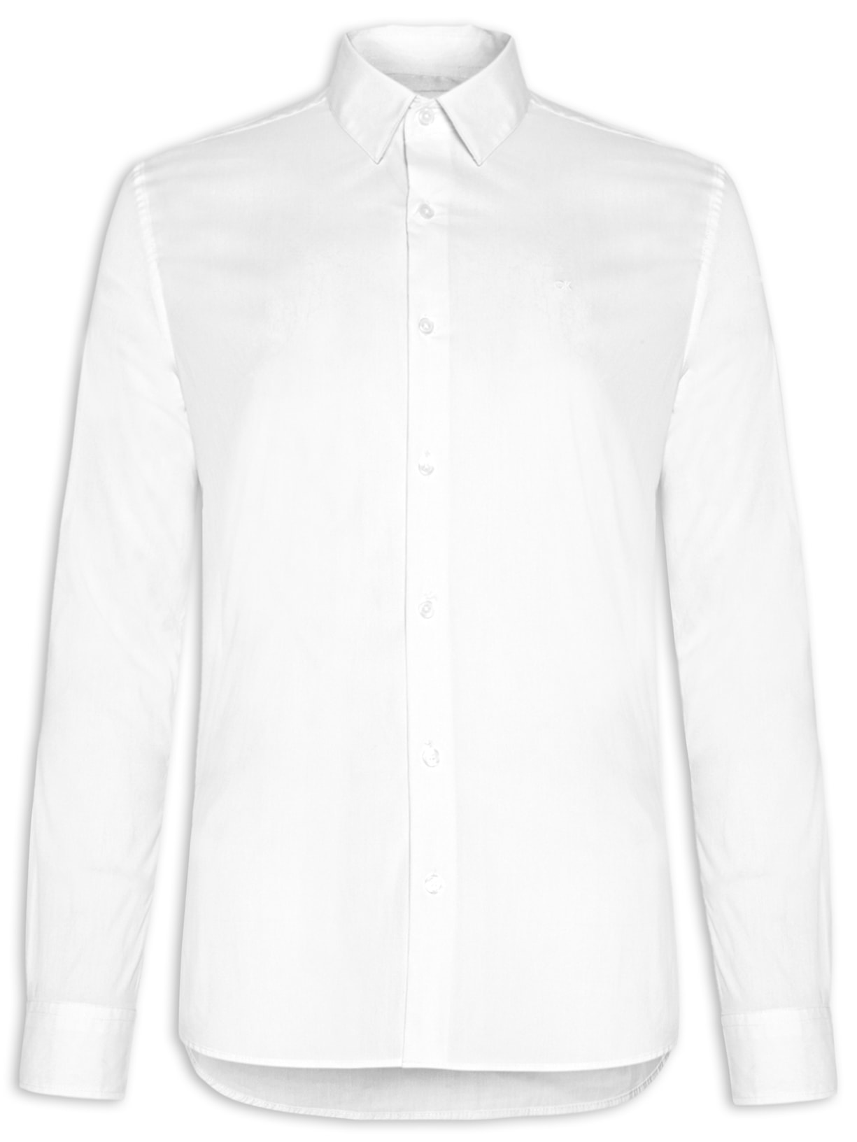 Camisa Masculina Slim Cannes Básica Essential - Branco