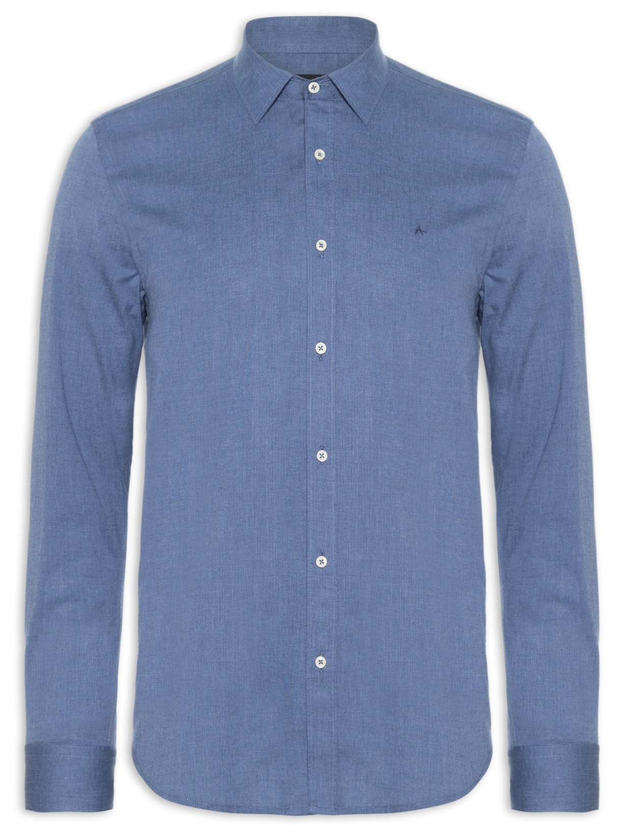 Camisa Masculina Slim Fil a Fil Antilia - Azul