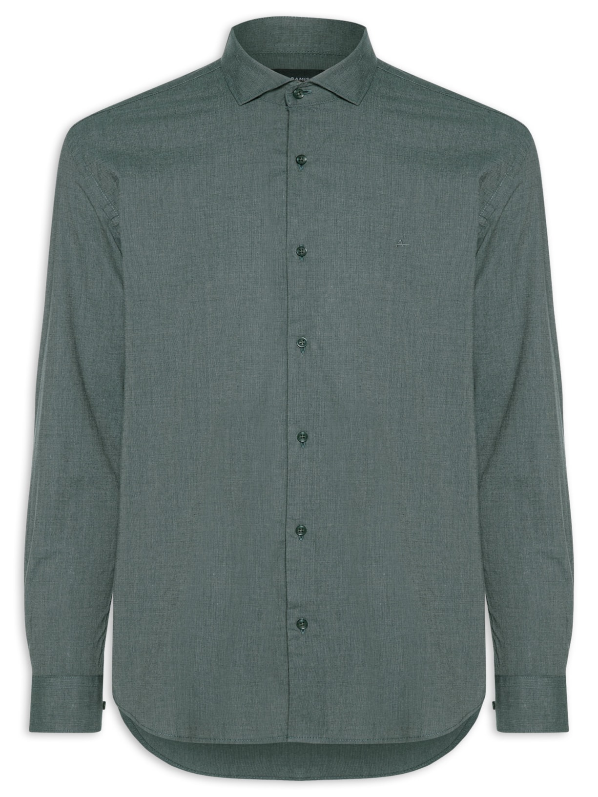 Camisa Masculina Slim Fil A Fil Antilia  Verde Aramis