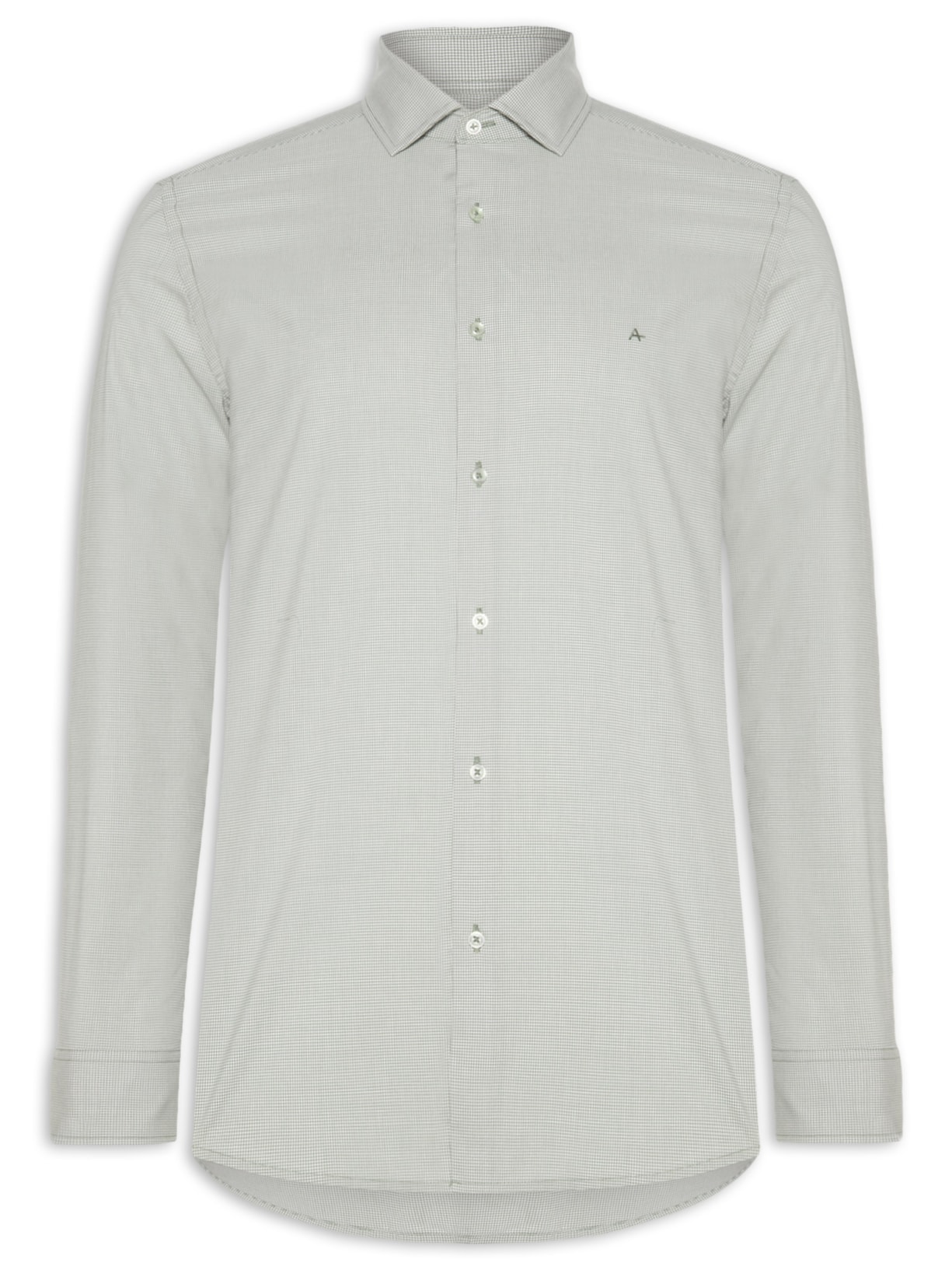 Camisa Masculina Slim Fio 60 Carbon Touch Mecla Verde Aramis
