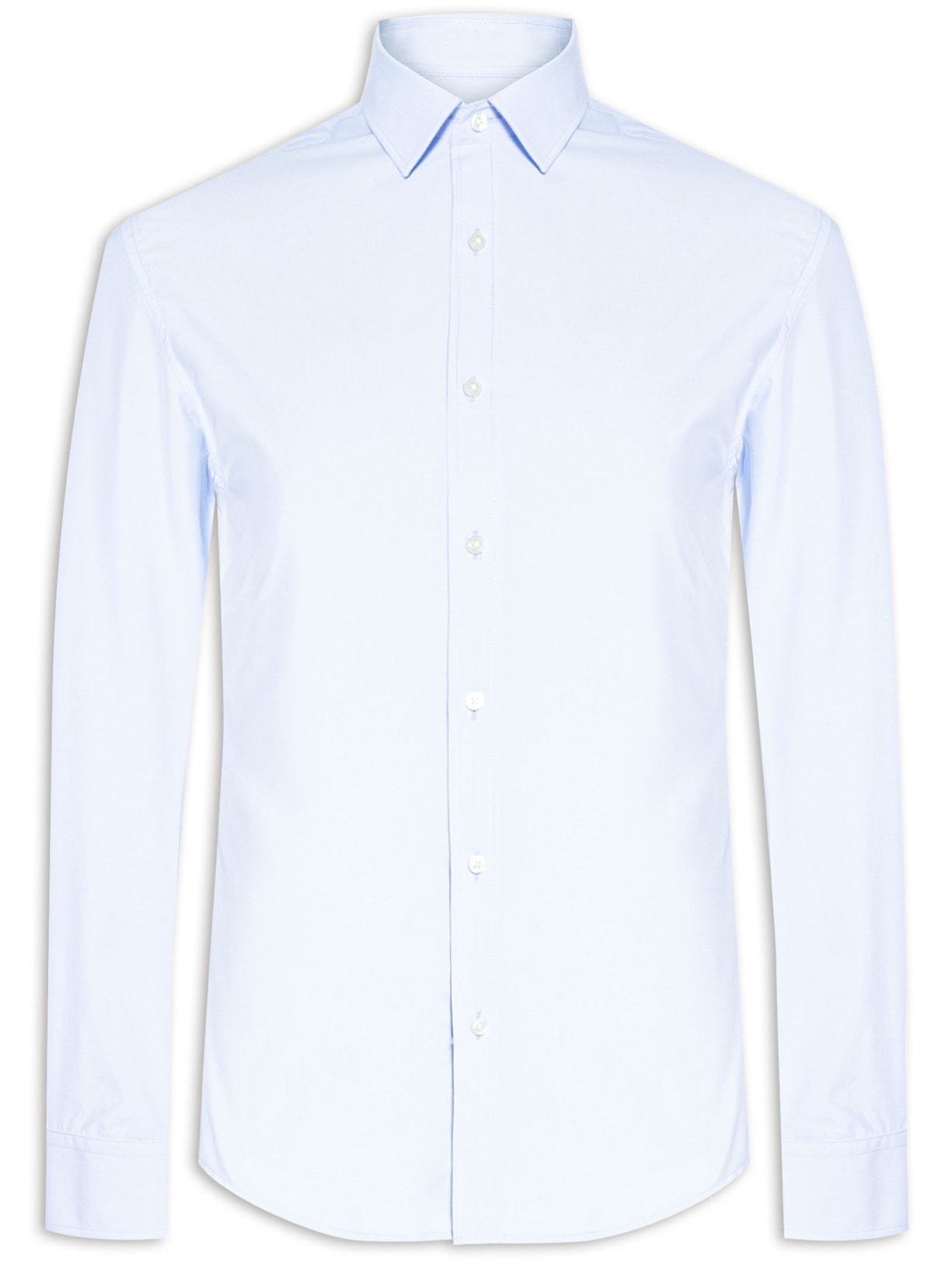 Camisa Masculina Slim Fit Algodão - Azul