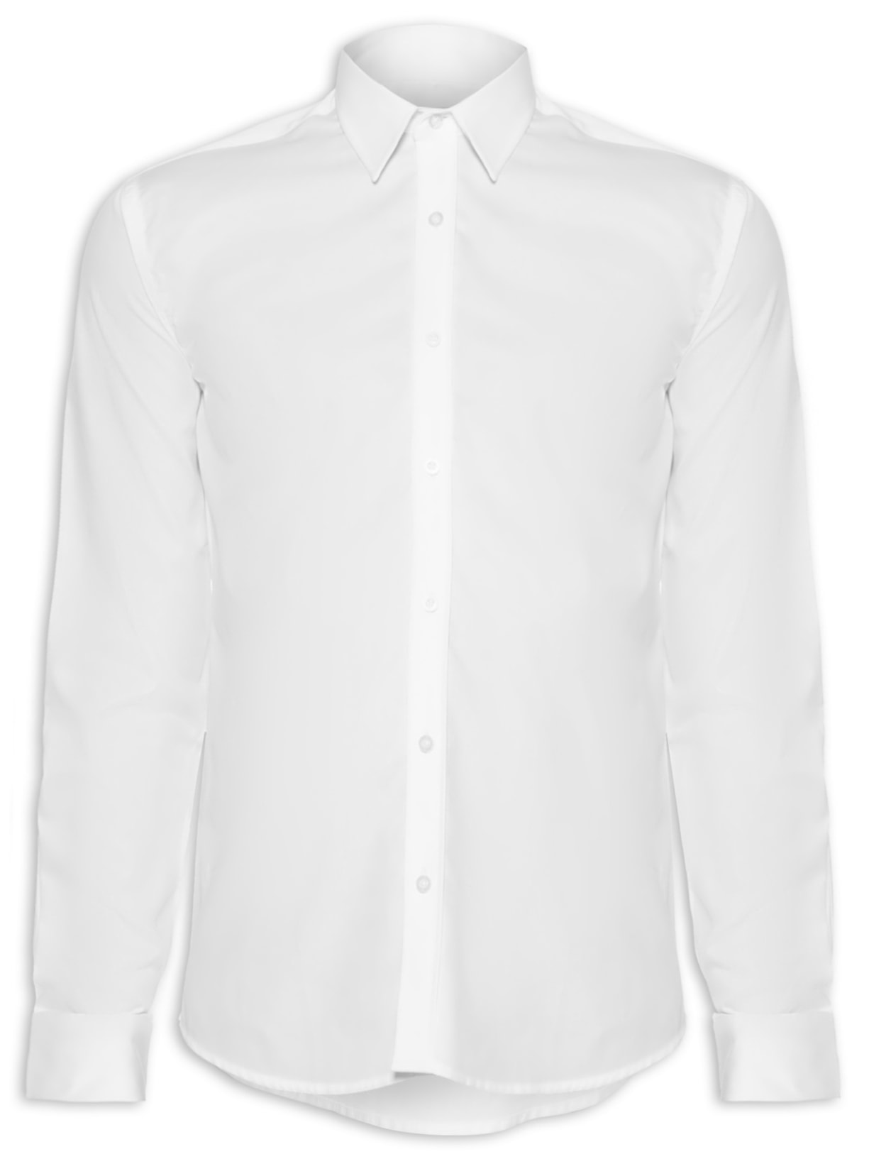 Camisa Masculina Slim Fit Algodão Pima - Branco