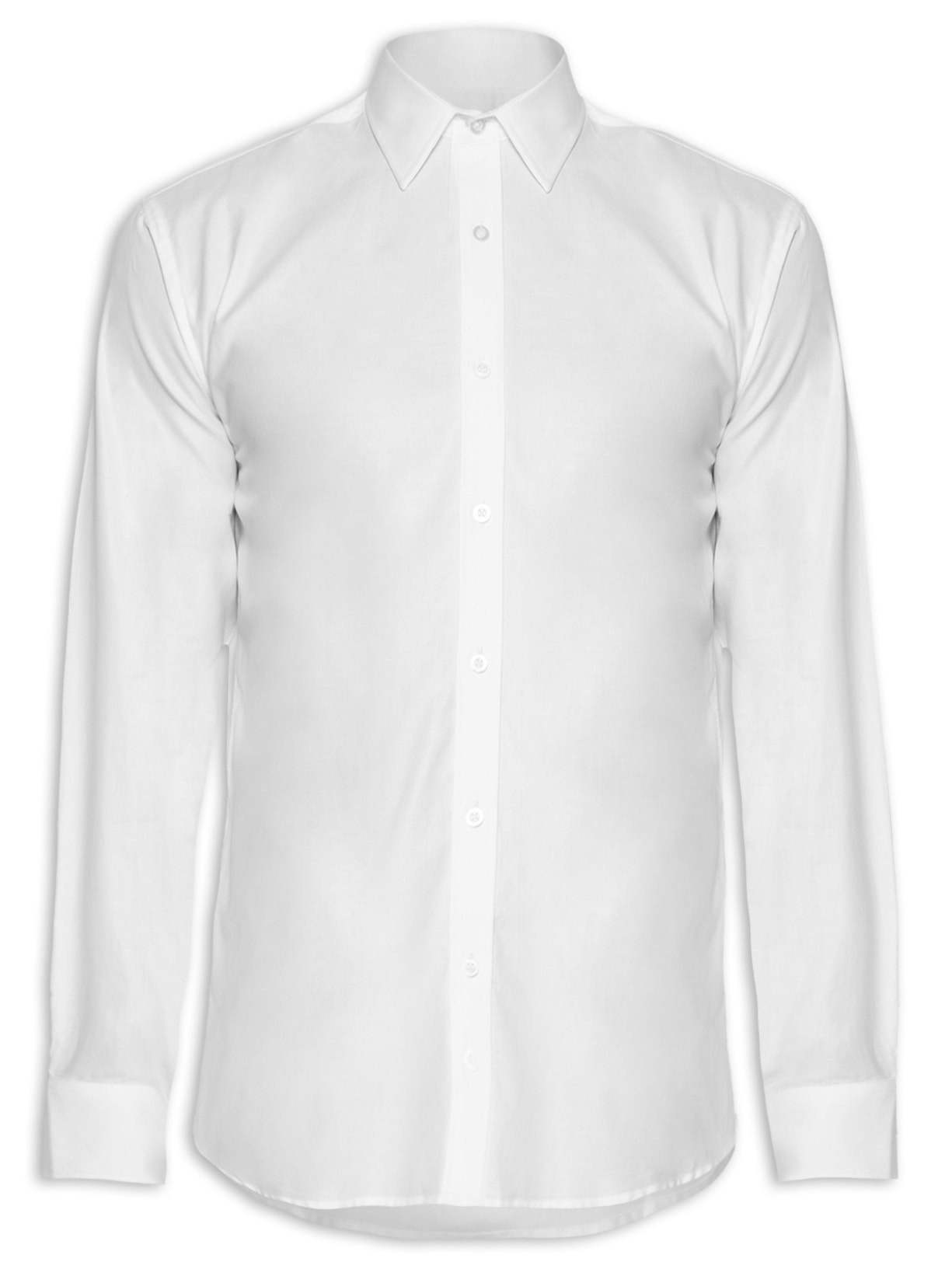 Camisa Masculina Slim Fit Algodão Pima - Branco