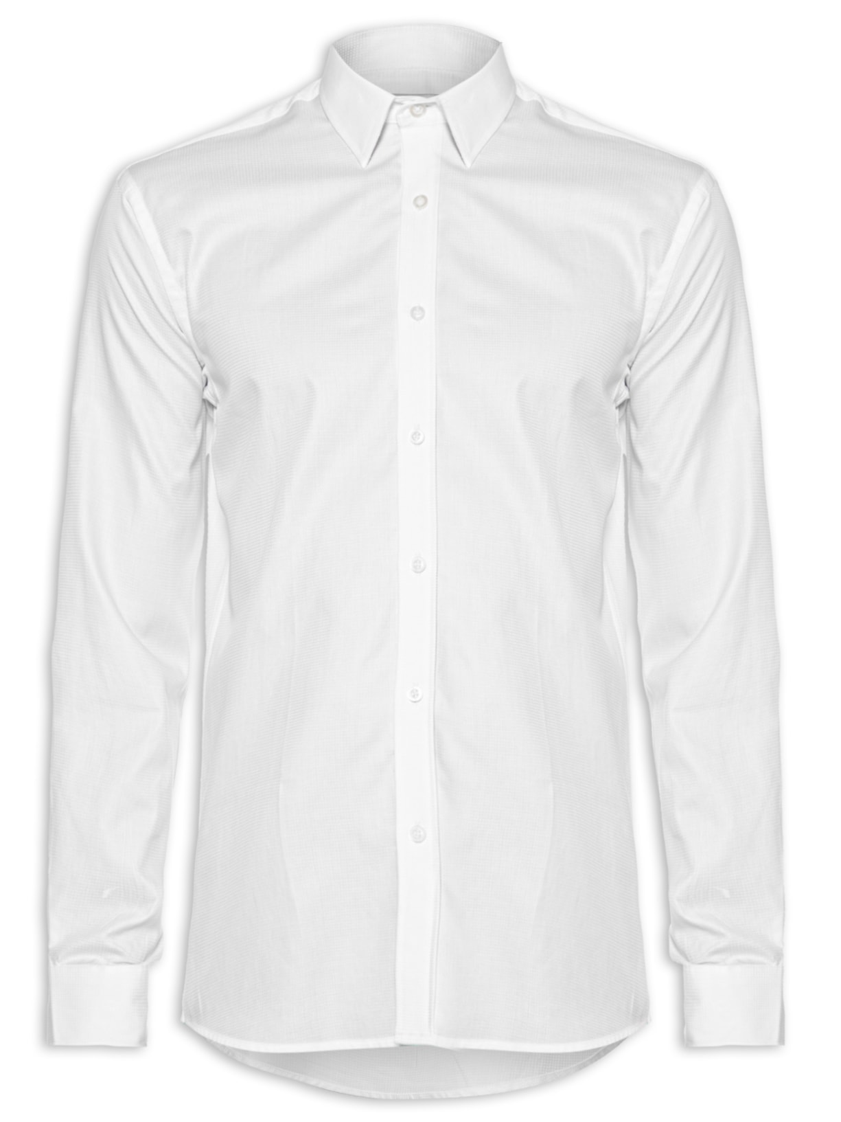 Camisa Masculina Slim Fit Algodão Pima - Branco