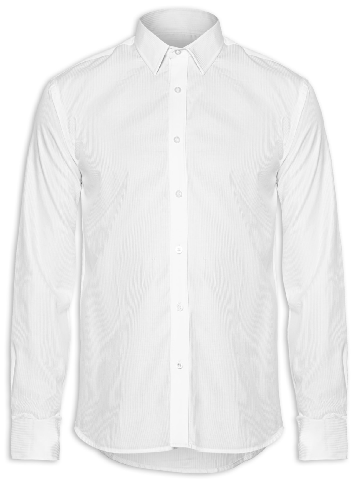 Camisa Masculina Slim Fit Algodão Pima - Branco