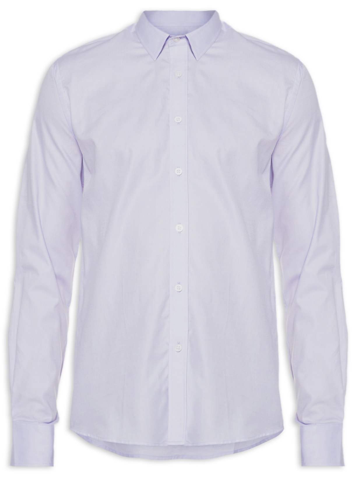 Camisa Masculina Slim Fit Algodão Pima - Lilás