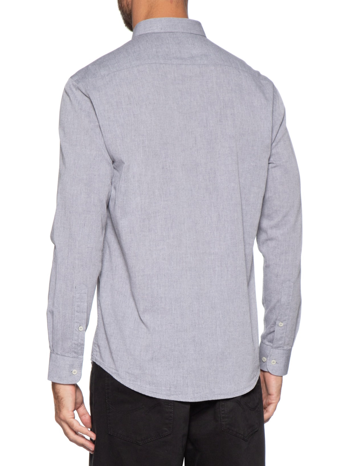 Camisa Masculina Slim Fit Algodão Willis Cinza Aramis