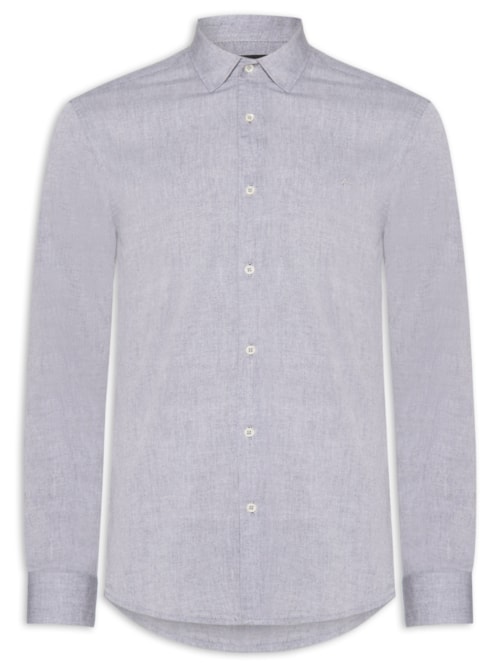 Camisa Masculina Slim Fit Algodão Willis - Cinza