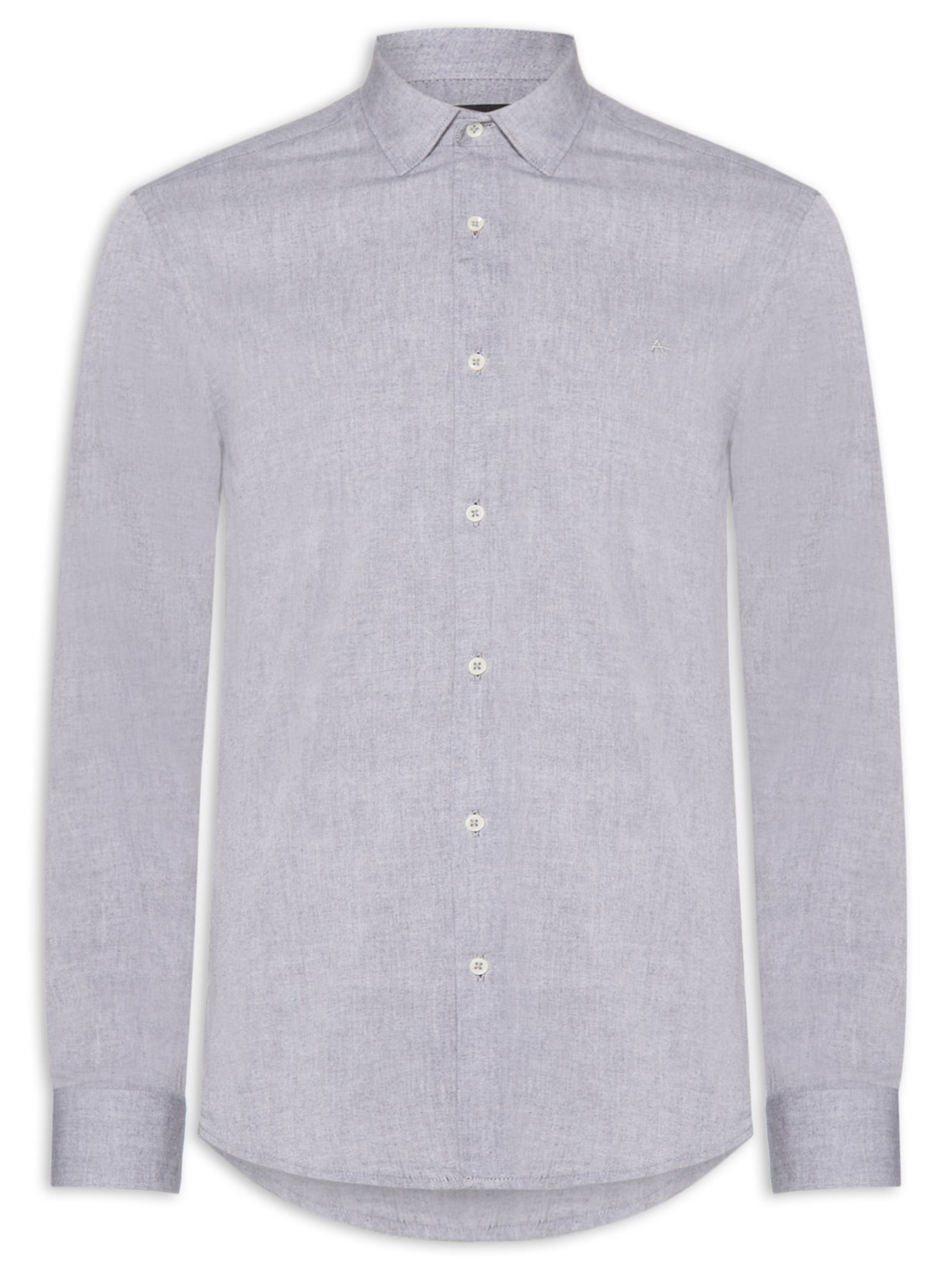 Camisa Masculina Slim Fit Algodão Willis - Cinza