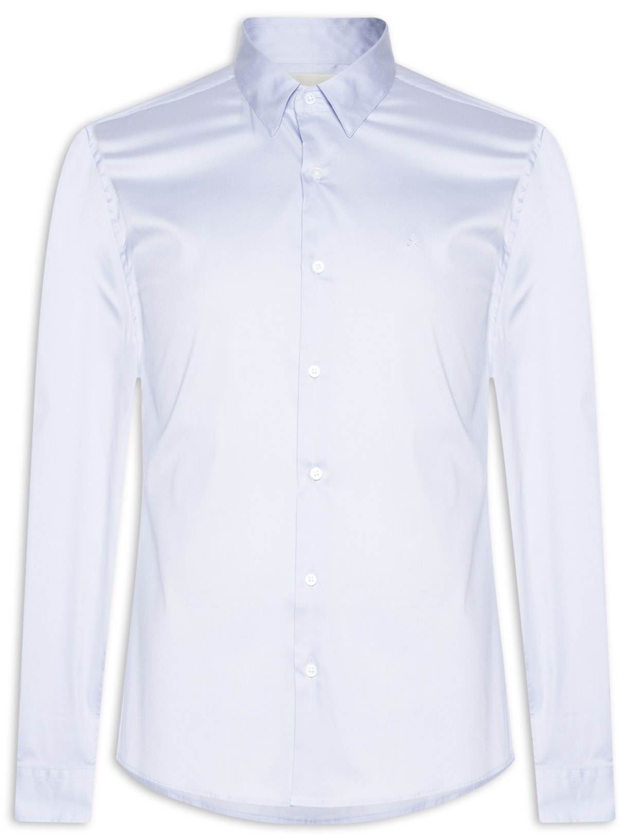 Camisa Masculina Slim Fit Básica - Azul