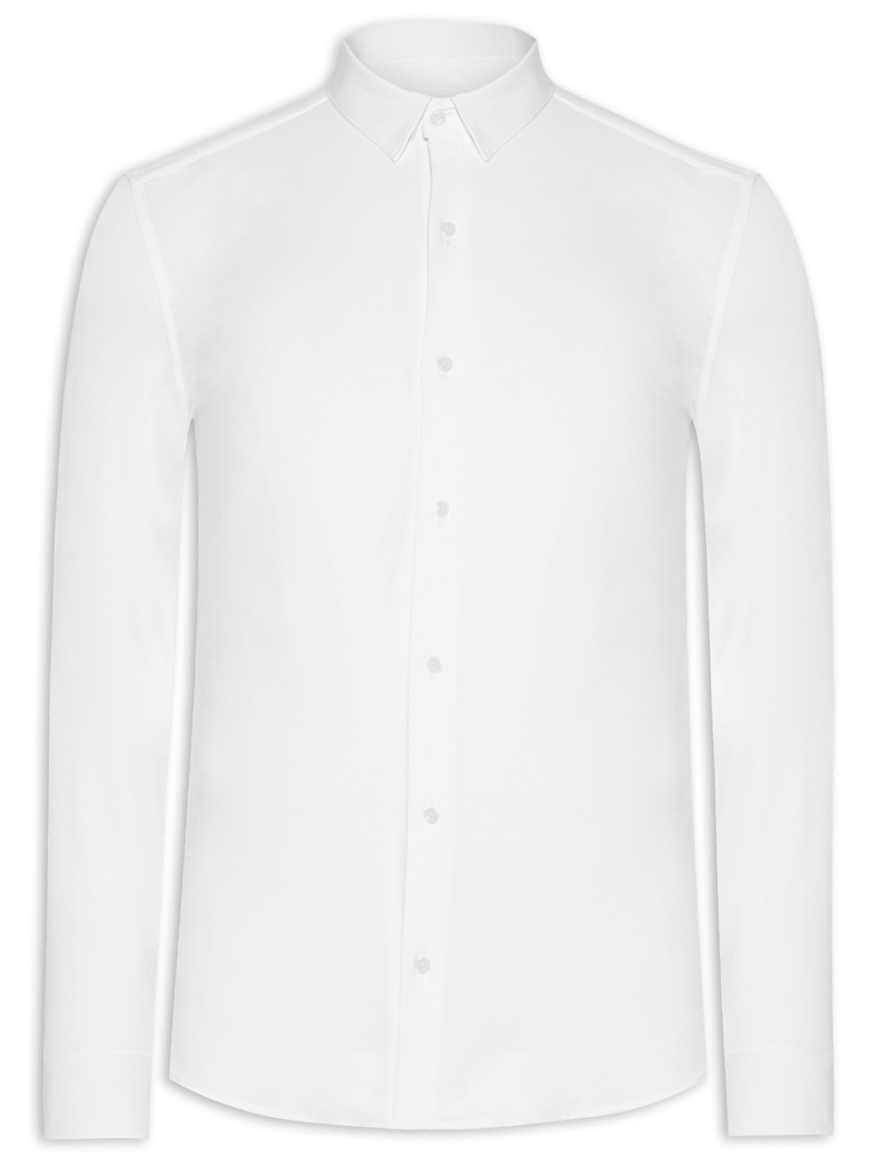 Camisa Masculina Slim Fit Classic Everyday R+ - Branco
