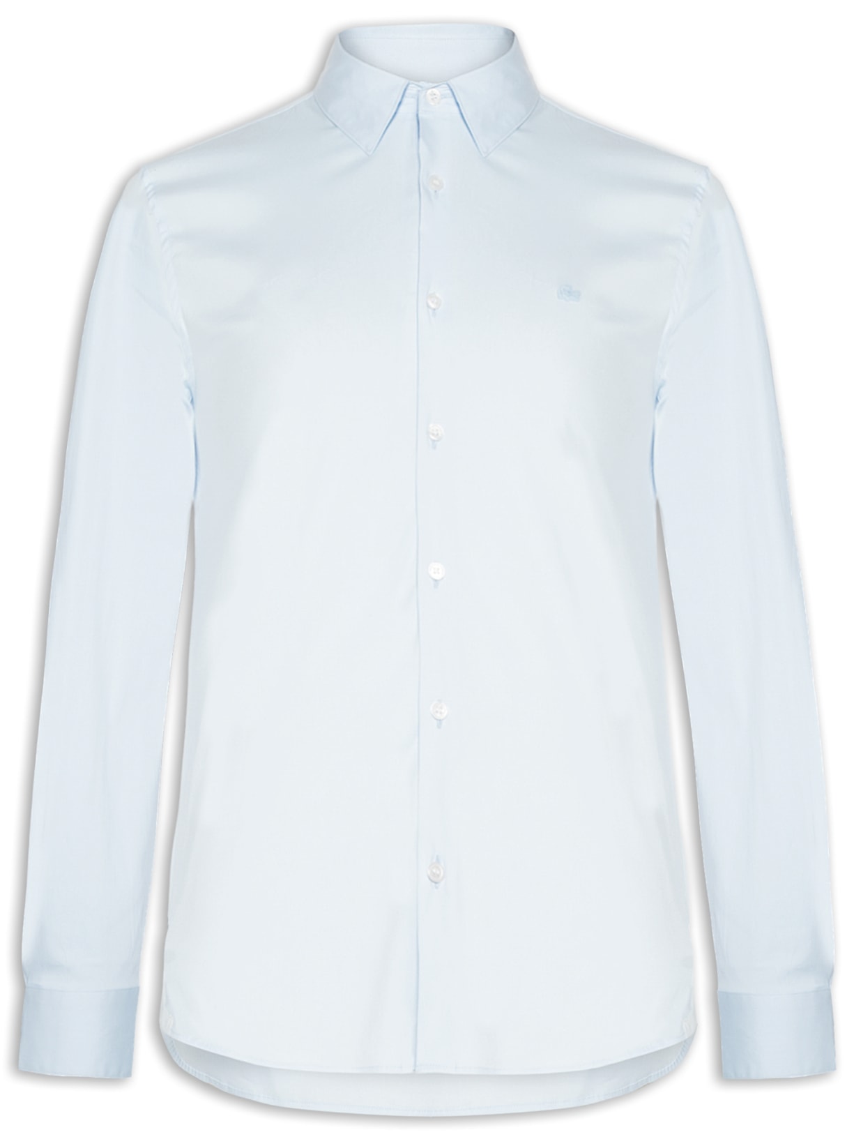 Camisa Masculina Slim Fit Colarinho Francês - Azul