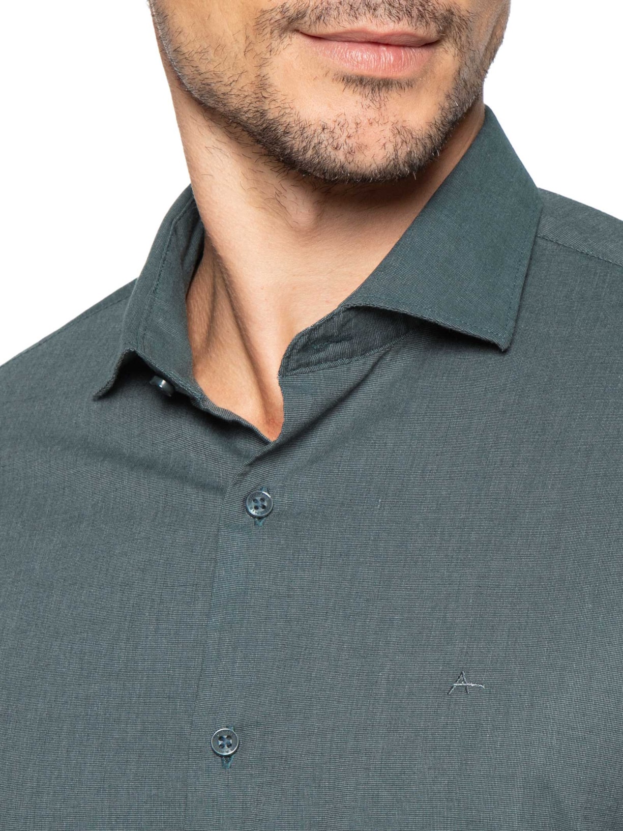 Camisa Masculina Slim Fit Fila Fil Antilia Verde Aramis