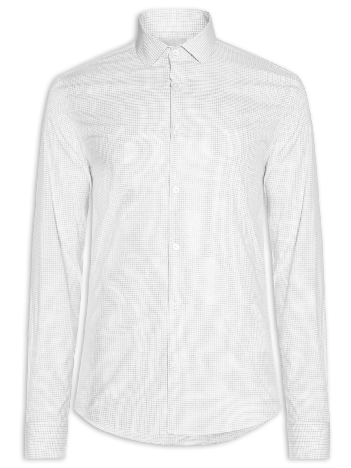 Camisa Masculina Slim Fit Fio 60 - Branco