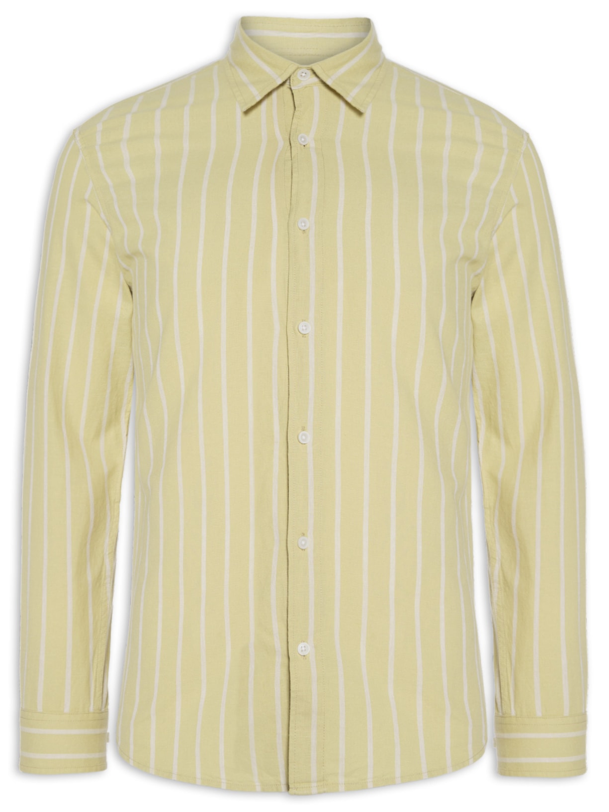 Camisa Masculina Slim Fit Linho - Bege