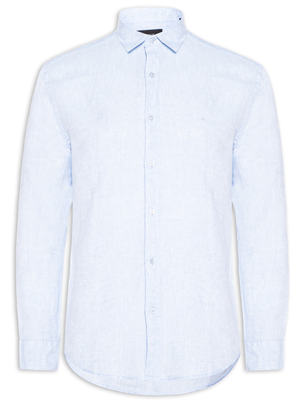 Camisa Masculina Slim Fit Linho Irlandês - Azul
